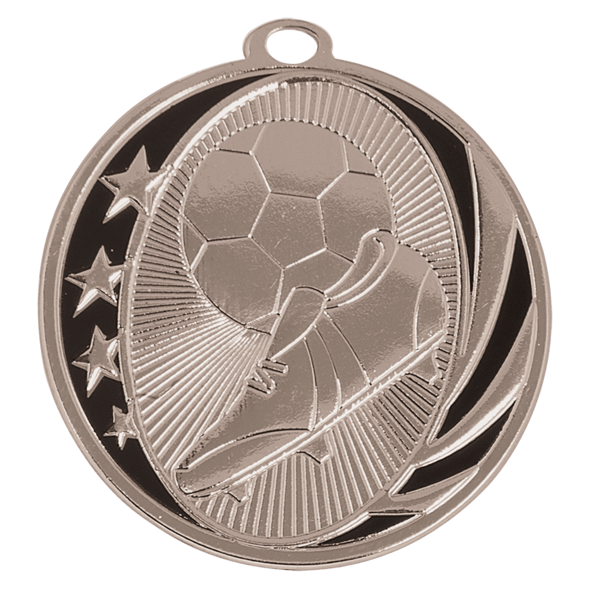 Soccer MidNite Star Medal-Silver 2"