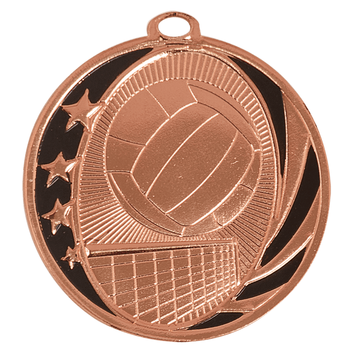 Volleyball MidNite Star Medal-Bronze 2"