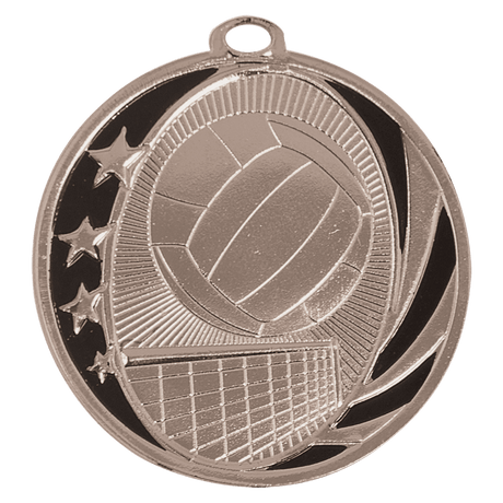 Volleyball MidNite Star Medal-Silver 2"