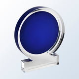 Acrylic Circle Award - Blue premium recognition award