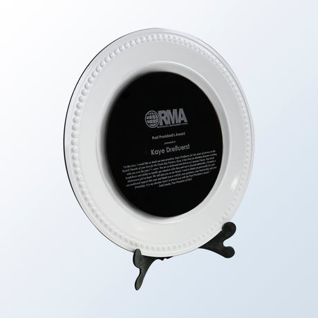 Round Plate White premium recognition award
