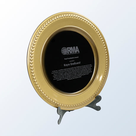 Round Plate Gold premium recognition award