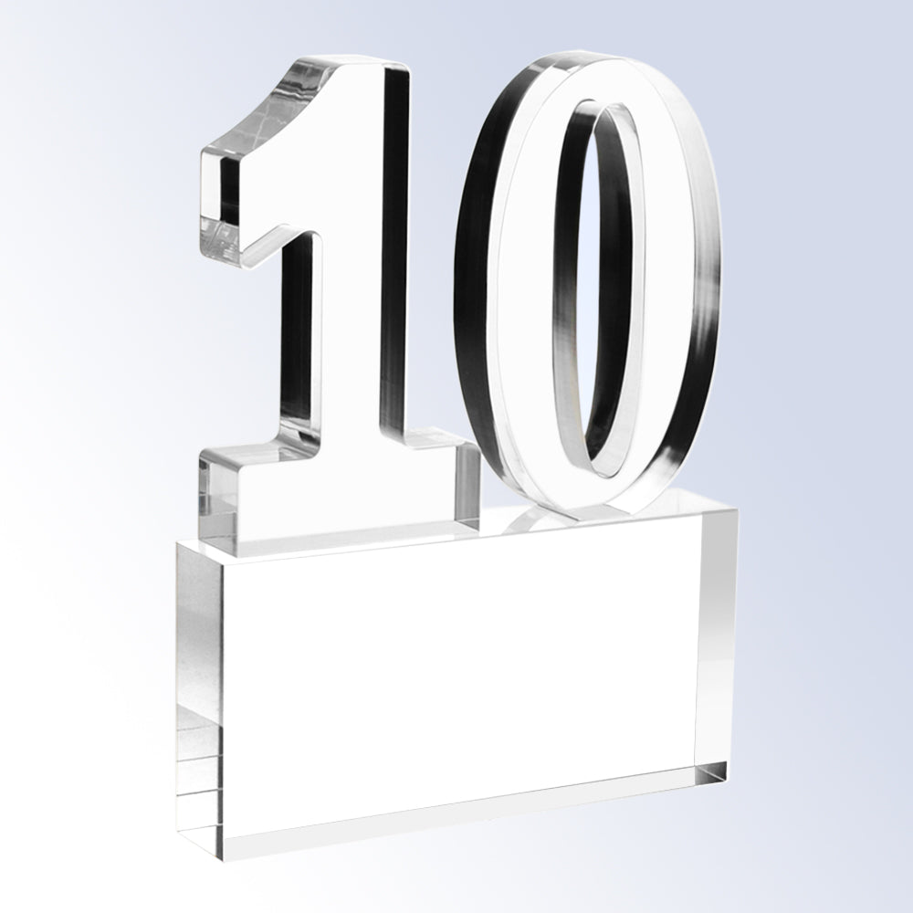 Number 10 Base Attached premium recognition award