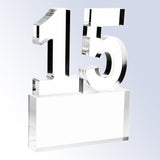 Number 15 Base Attached premium recognition award