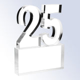 Number 25 Base Attached premium recognition award