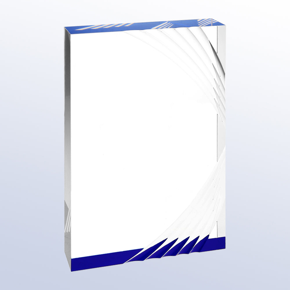 Contemporary Acrylic Trophy- Rectangle premium recognition award