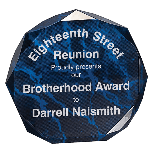 Blue Marble Octagon Award Acrylic
