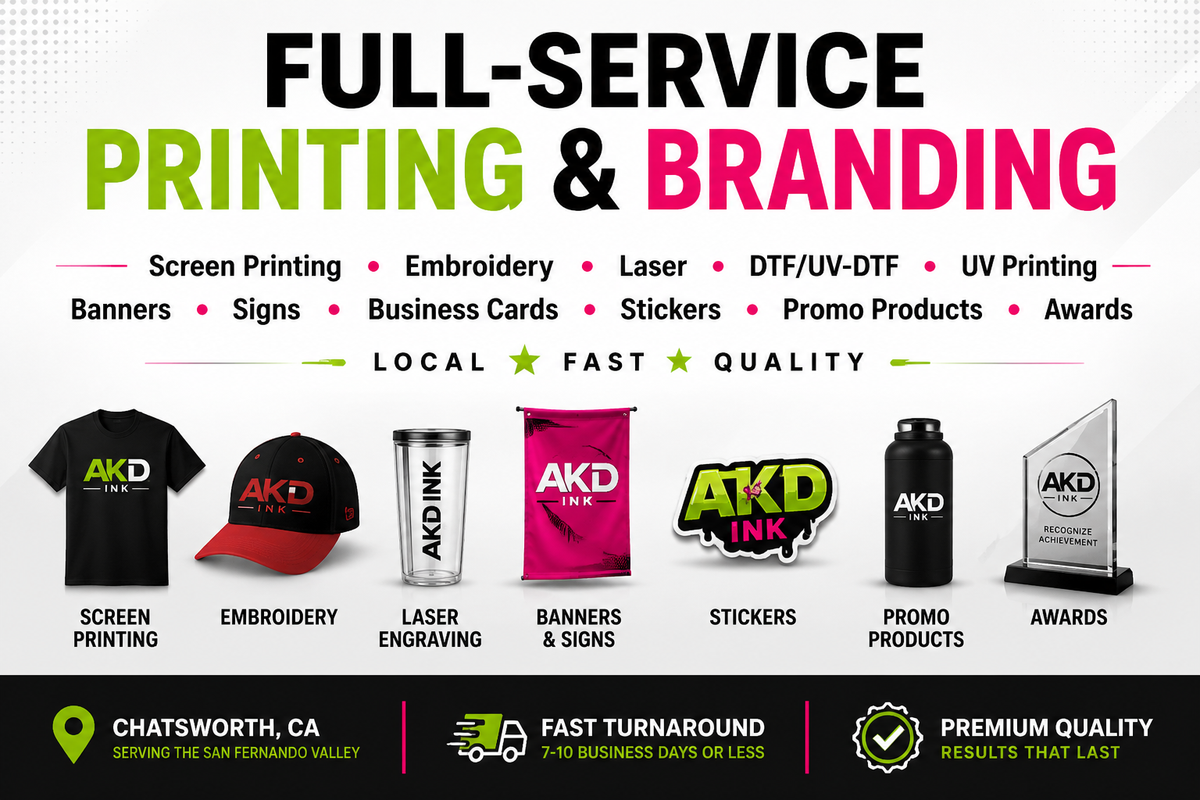 Fresh business cards and print marketing from AKD Ink