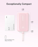 Anker Zolo Power Bank (10K, 30W) with a 5.4-inch (13.7 cm) built-in USB-C cable.
