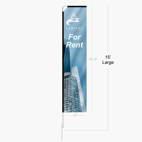 Rectangle Advertising Flag - Large 15 ft