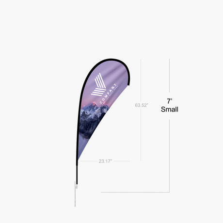 Custom teardrop flag