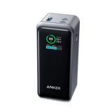 Anker Prime 20K 200W power bank for charging devices, showing a sleek rectangular portable power bank with multiple ports.