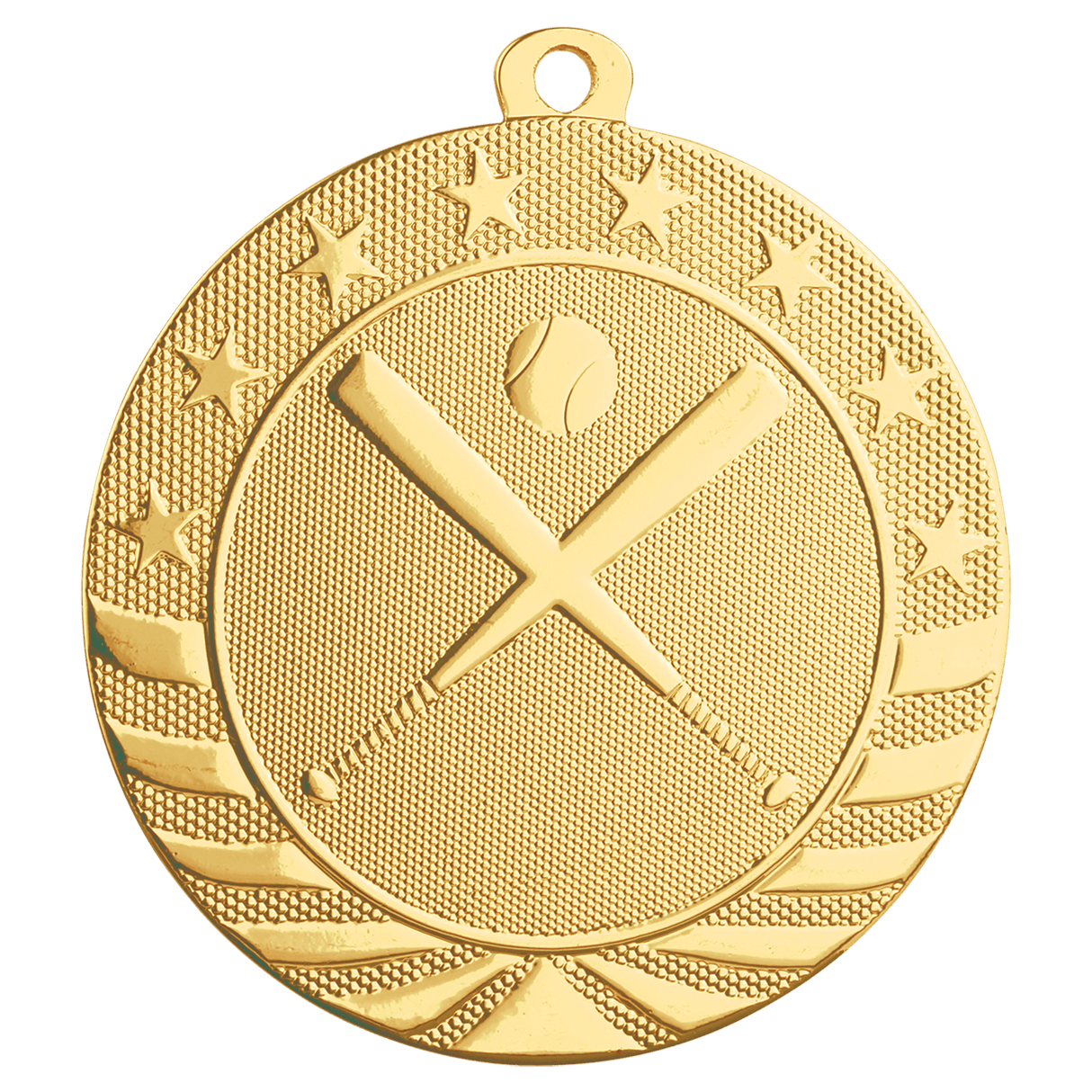 Baseball/Softball Starbrite Medal-Gold 2 3/4"