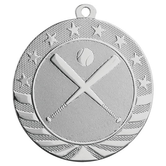 Baseball/Softball Starbrite Medal-Silver 2 3/4"