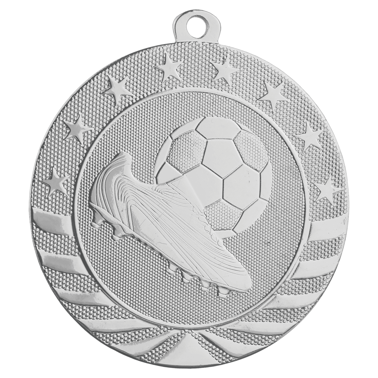 Soccer Starbrite Medal-Silver 2 3/4"