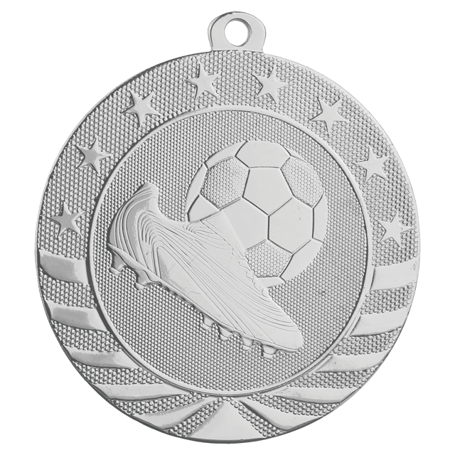 Soccer Starbrite Medal-Silver 2 3/4"