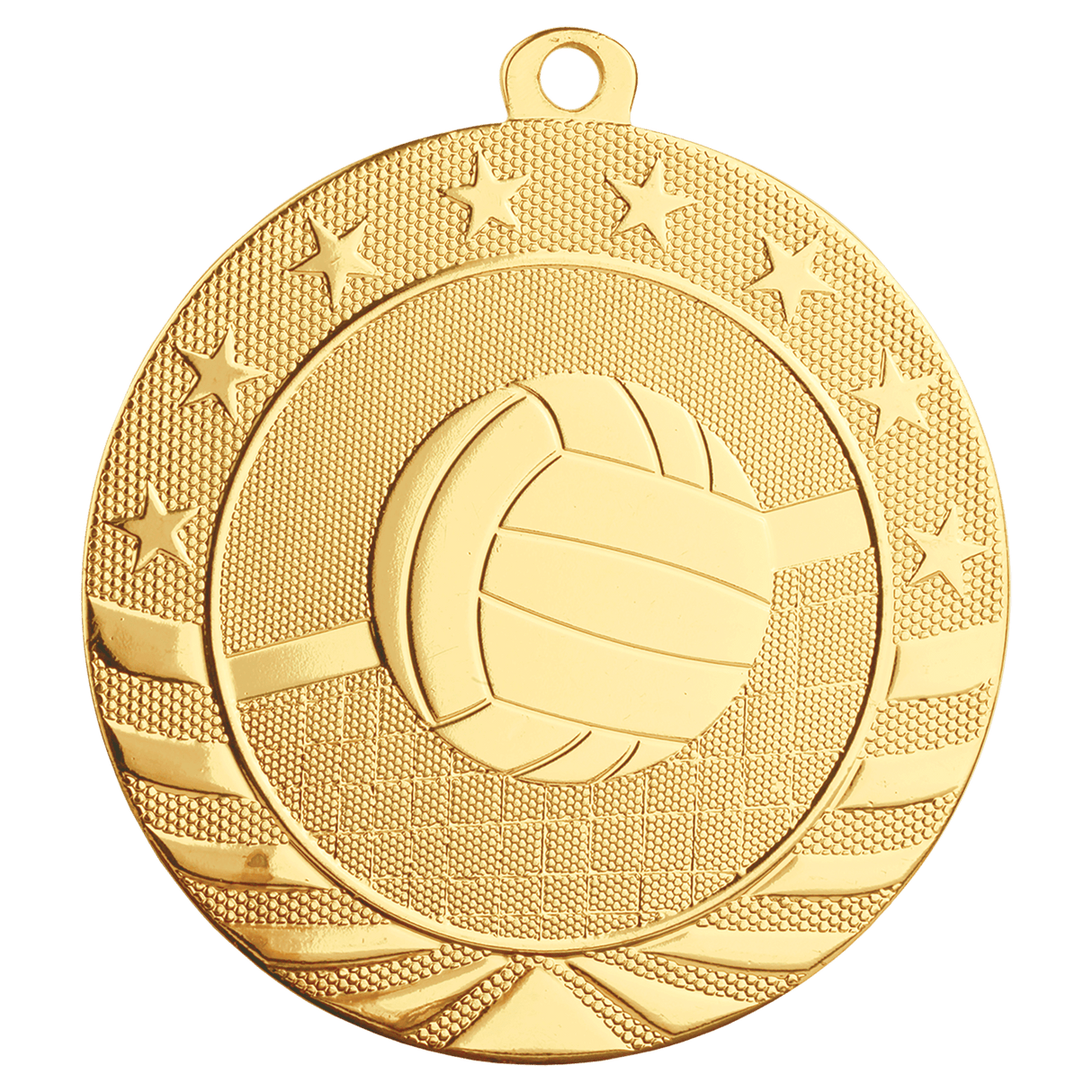 Volleyball Starbrite Medal-Gold 2 3/4"