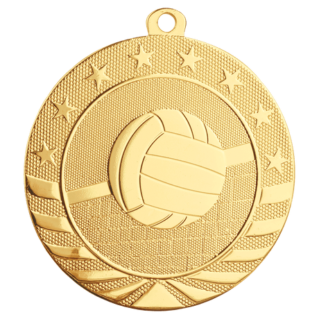 Volleyball Starbrite Medal-Gold 2 3/4"