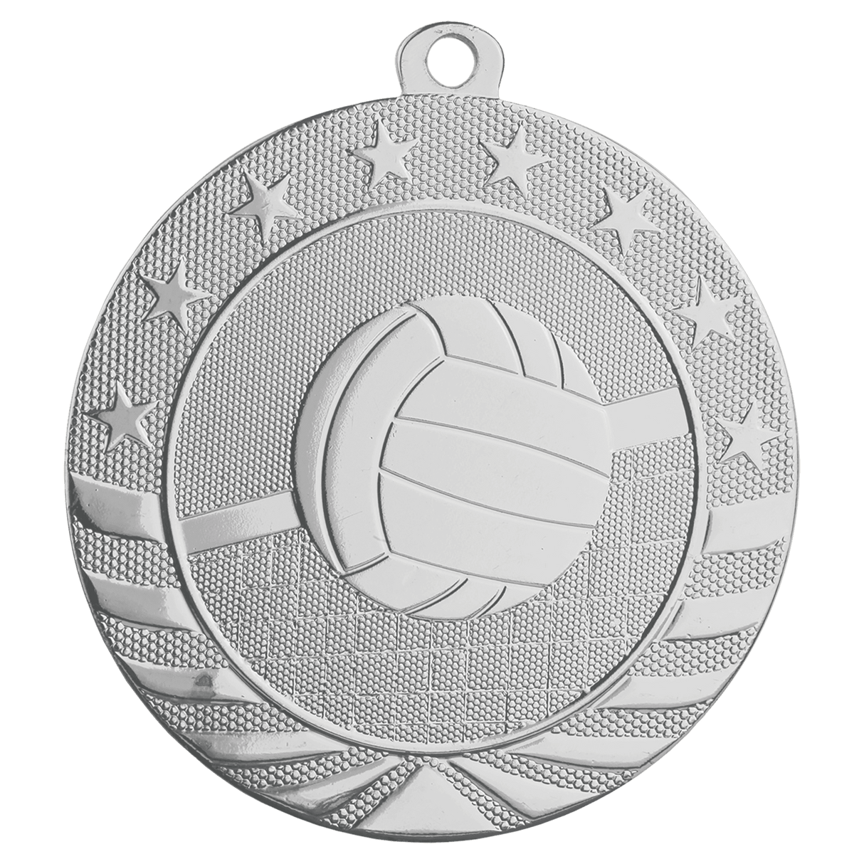 Volleyball Starbrite Medal-Silver 2 3/4"