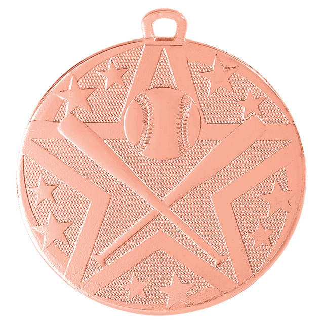 Baseball/Softball Superstar Medal-Bronze 2"