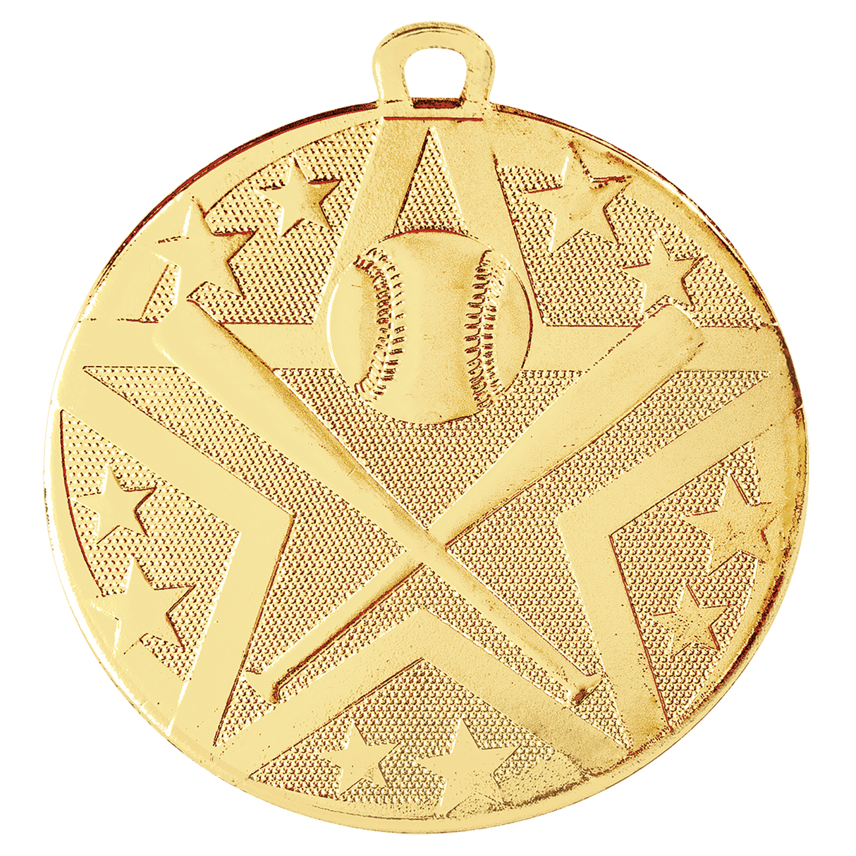 Baseball/Softball Superstar Medal-Gold 2"