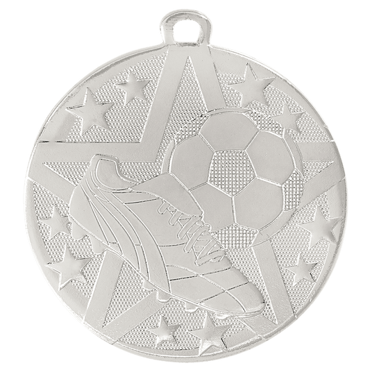 Soccer Superstar Medal-Silver 2"
