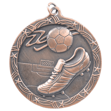 Soccer Shooting Star Medal-Bronze 2 1/2"