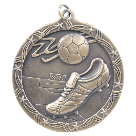 Soccer Shooting Star Medal-Gold 2 1/2"