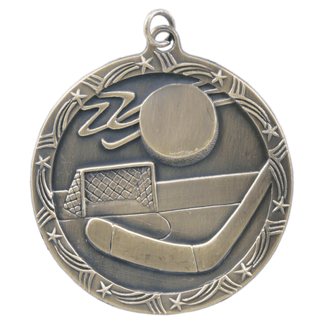 Hockey Shooting Star Medal-Gold 2 1/2"