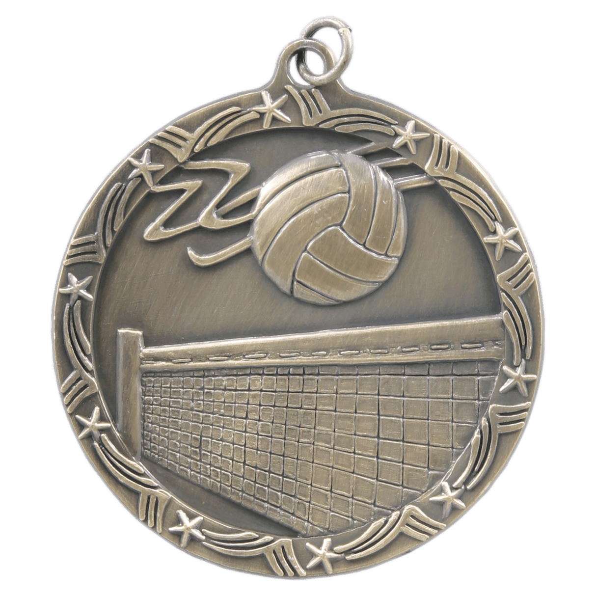 Volleyball Shooting Star Medal-Gold 2 1/2"