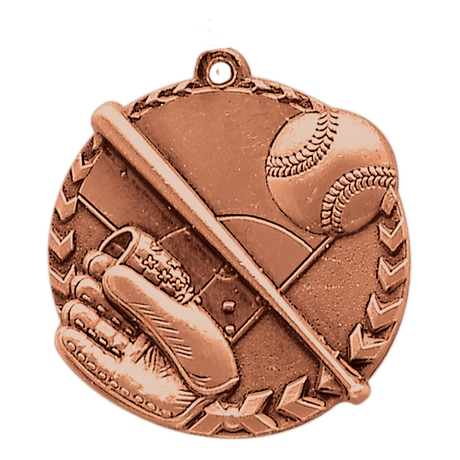 Baseball/Softball Millennium Medal-Bronze 1 3/4"