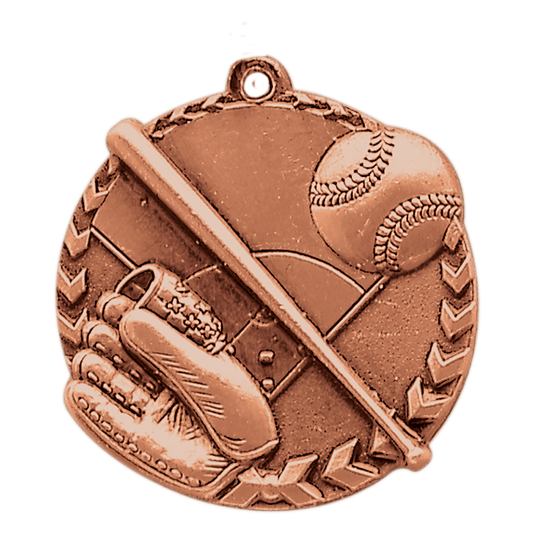 Baseball/Softball Millennium Medal-Bronze 1 3/4"