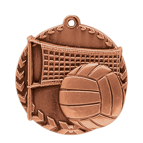 Volleyball Millennium Medal-Bronze 1 3/4"