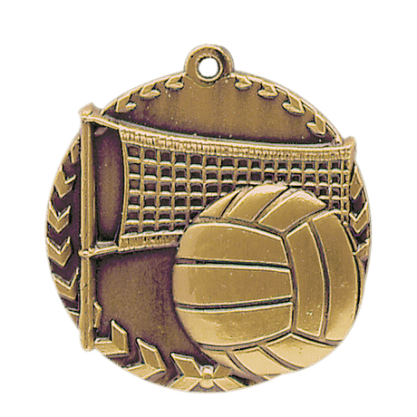 Volleyball Millennium Medal-Gold 1 3/4"