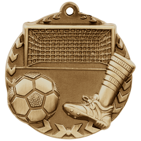 Soccer Millennium Medal-Gold 1 3/4"