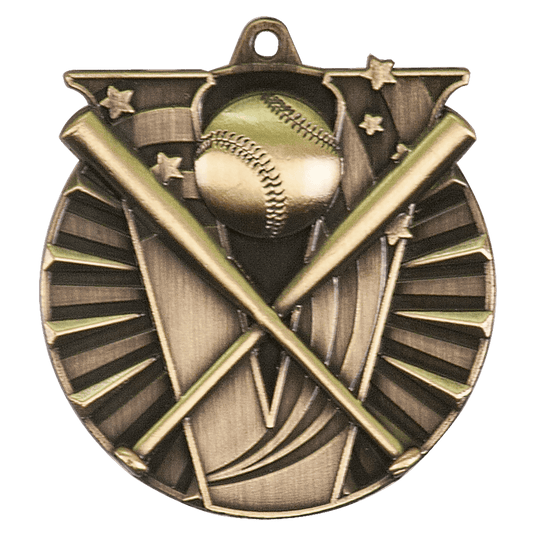 Baseball/Softball Victory Medal-Gold 2"