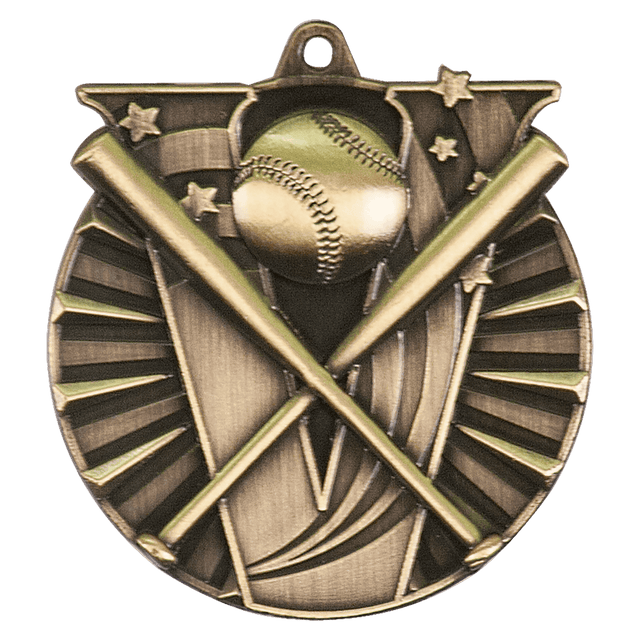 Baseball/Softball Victory Medal-Gold 2"