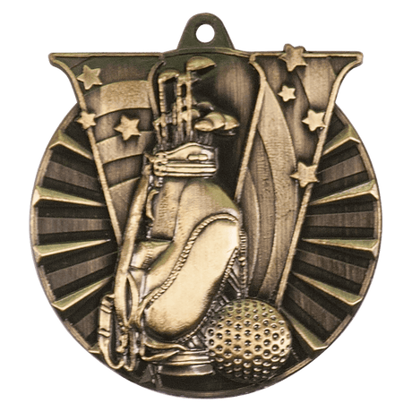Golf Victory Medal-Gold 2"