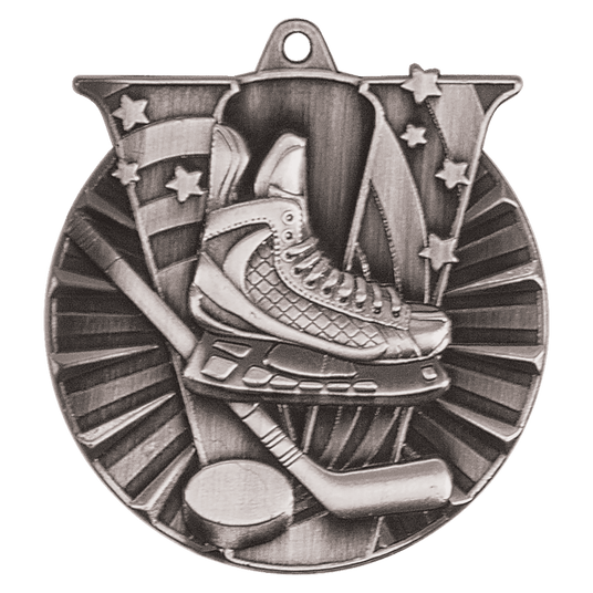 Hockey Victory Medal-Silver 2"