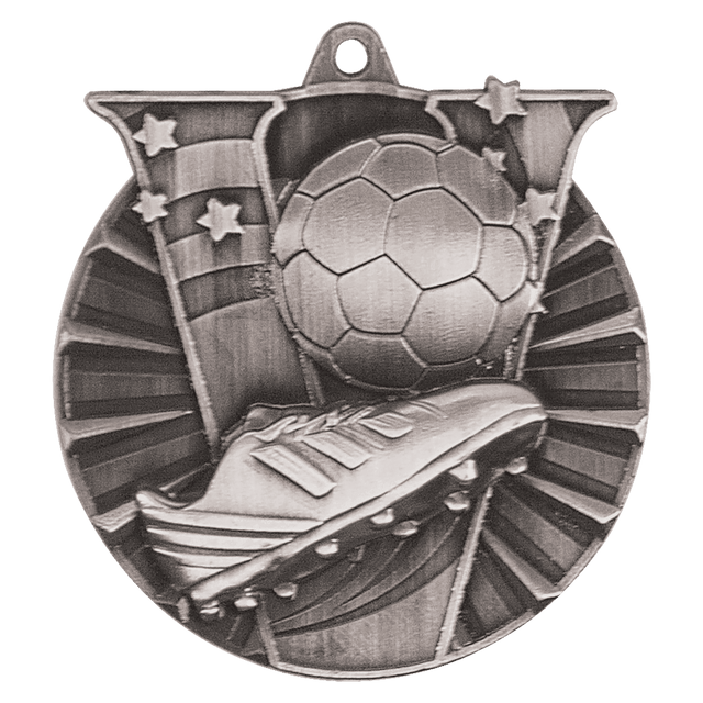 Soccer Victory Medal-Silver 2"