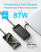 Anker Power Bank (20K, 87W, Built-In USB-C Cable) - AKD Ink