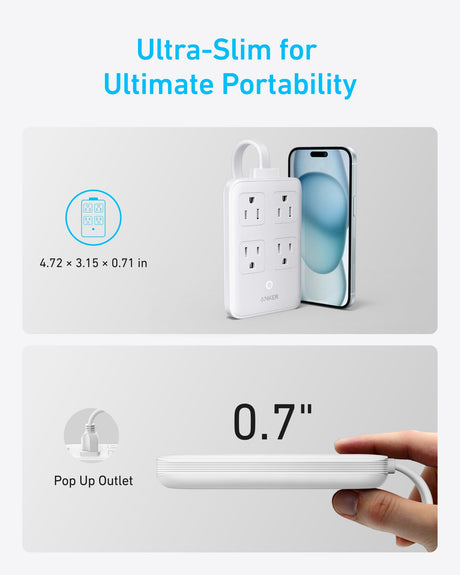 White Anker 8-in-1 20W charging station with multiple ports and sleek design for charging various devices.