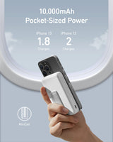 White Anker 633 Magnetic Battery charging device with magnetic connector for portable power.