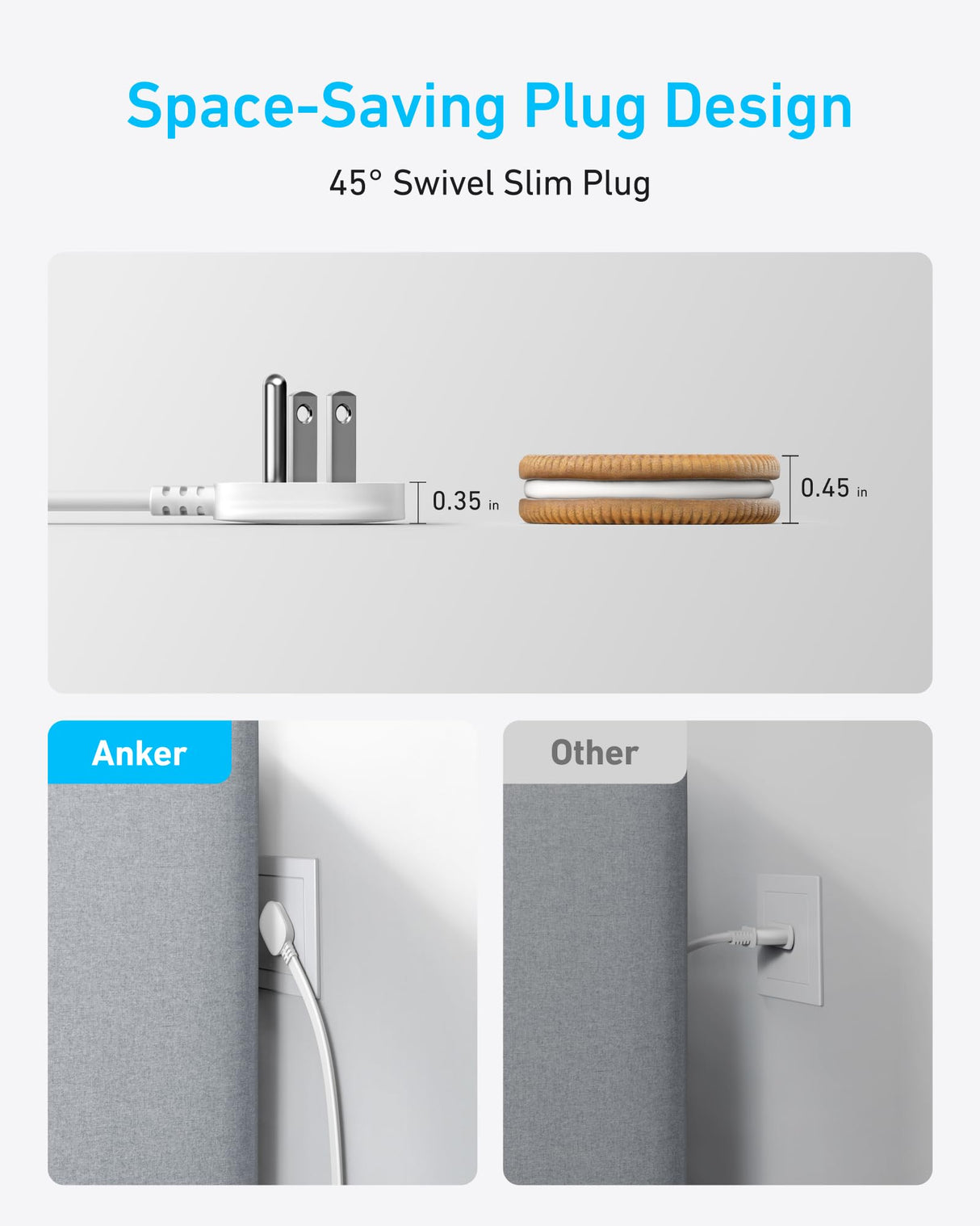 White Anker 8-in-1 charging station with 20W power delivery for multiple devices, featuring multiple USB ports and sleek design.