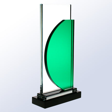 Green Half Moon - Black Base premium recognition award
