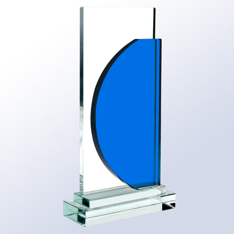 Blue Half Moon - Clear Base premium recognition award