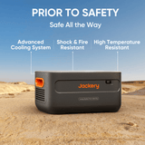 Jackery 1000 Plus add-on battery pack with multiple ports, portable power source, and compact design for outdoor and emergency use