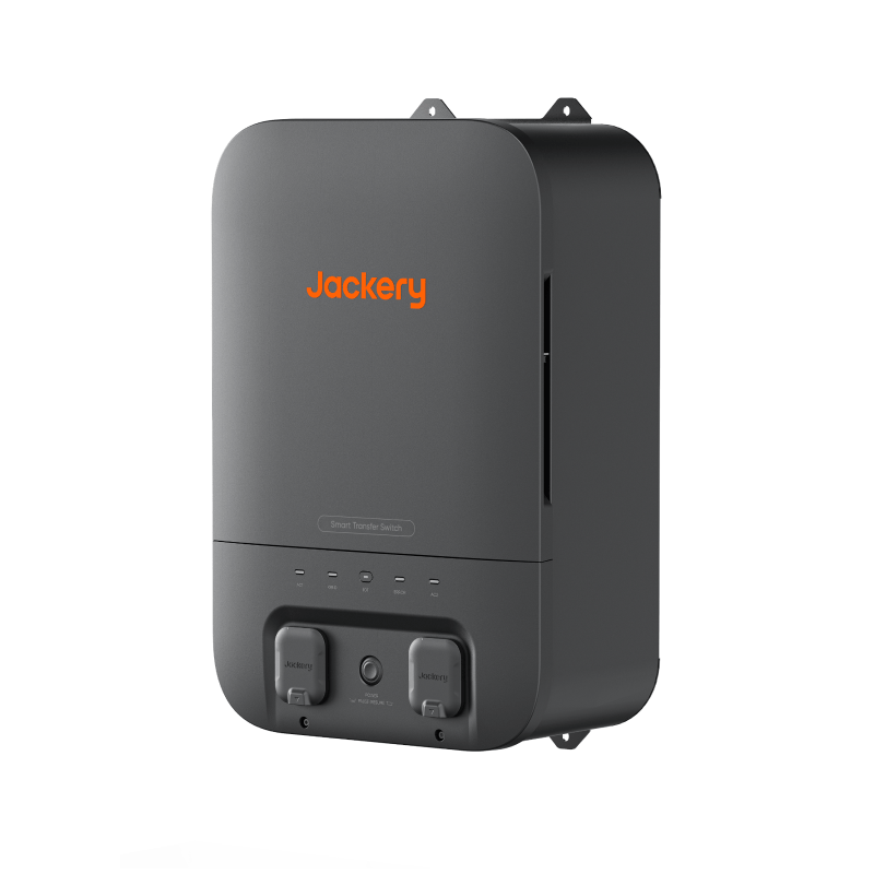 Image of the Jackery Smart Transfer Switch, a device used for seamless power transfer in backup power systems.