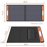 Jackery SolarSaga 100W solar panel add-on for portable solar power systems, with foldable design and adjustable stand.
