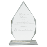 Large Crystal Diamond on Clear Pedestal Base-AKD Ink